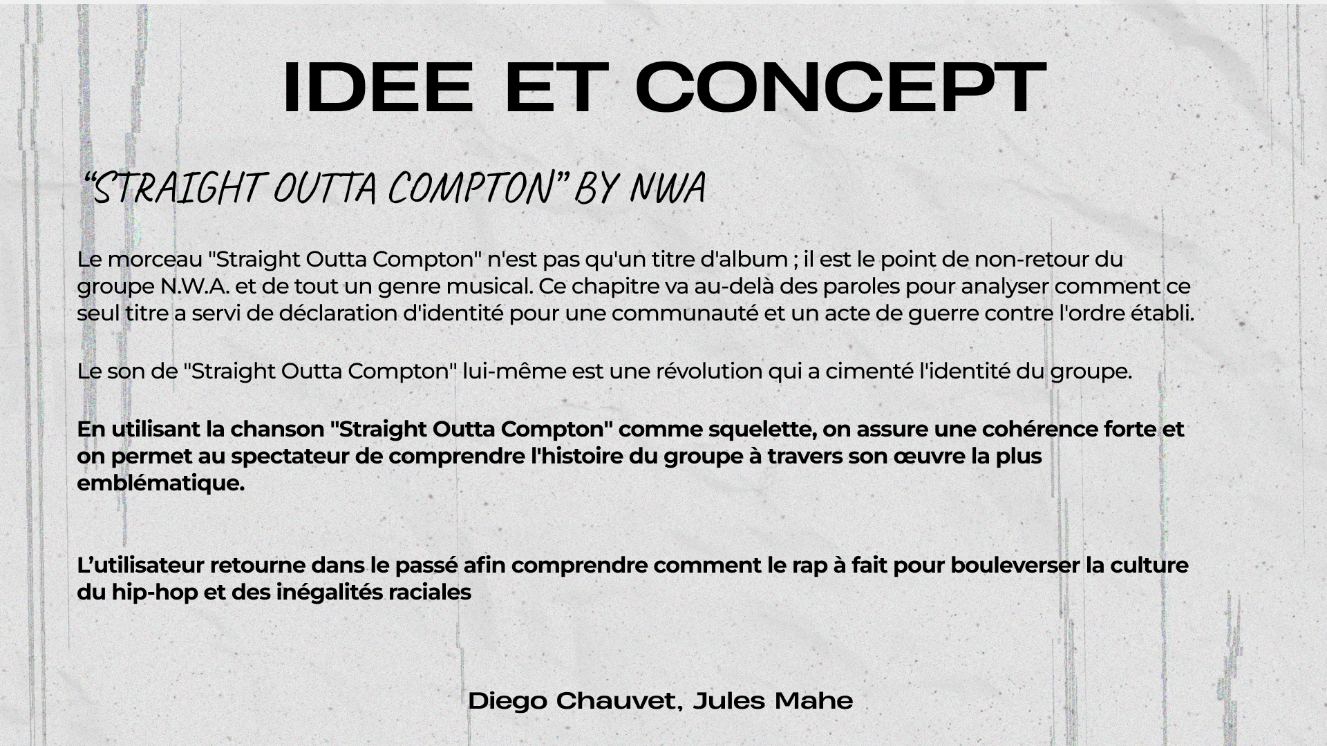 Le Concept du Webdoc Westcoast