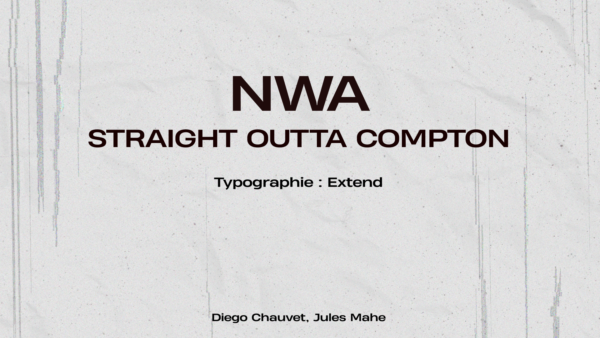 Le thème et la typographie du Webdoc Westcoast